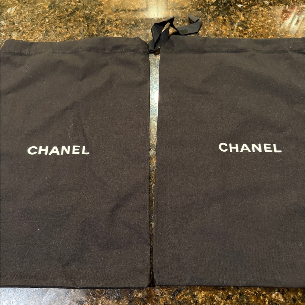 CHANEL Black Logo Dust Bags